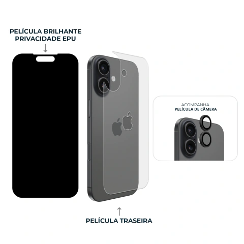 Imagem do Combo Envelopamento Preto iPhone 17