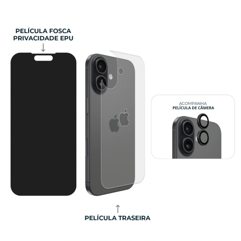 Combo Envelopamento Preto iPhone 17 - comprar online