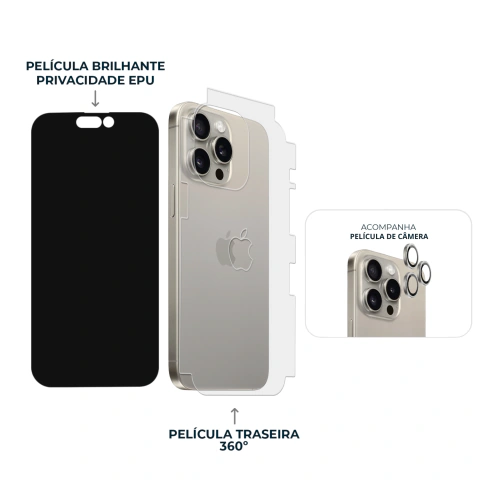 Combo Envelopamento Natural iPhone 15 Pro
