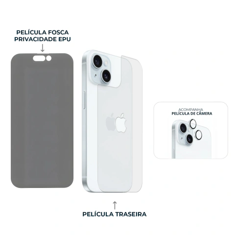 Combo Envelopamento Azul iPhone 15 - comprar online