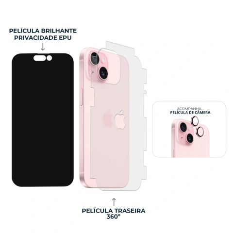 Combo Envelopamento Rosa iPhone 15