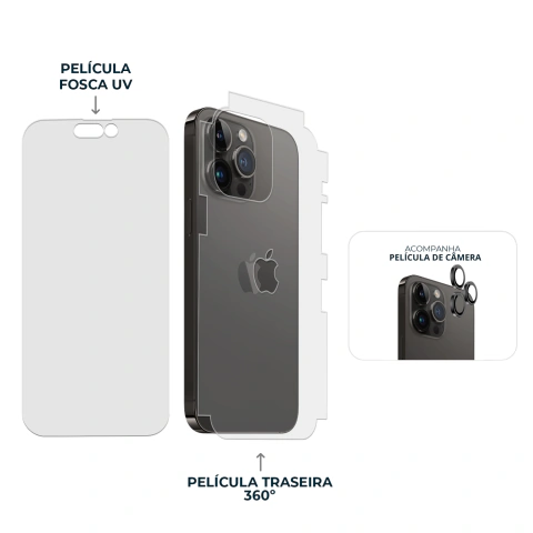 Combo Envelopamento Preto iPhone 14 Pro Max - loja online