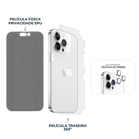 Combo Envelopamento Branco iPhone 14 Pro Max na internet