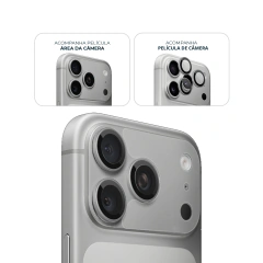 Kit Película de Câmera + Área da Câmera iPhone 18 Pro Max Prateado