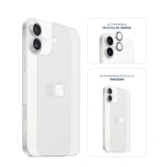 Kit Película de Câmera + Traseira iPhone 16 Plus Branco