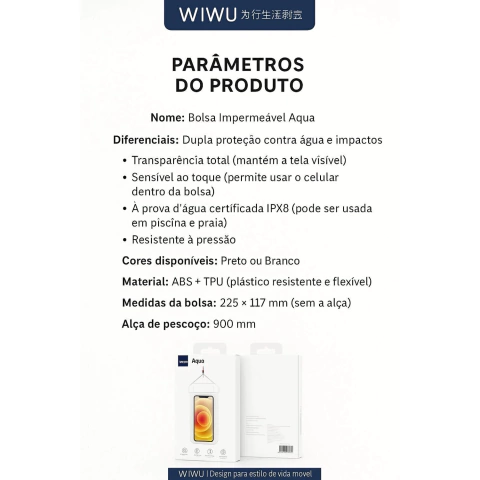 Bolsa Prova d’Água Para Celular - Phone Store Shop