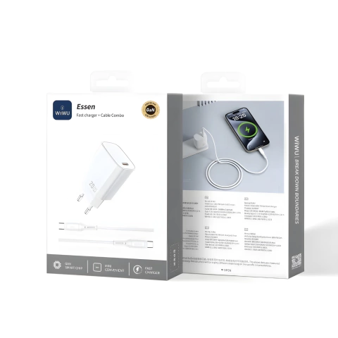 Carregador com Cabo USB-C para USB-C 20W na internet