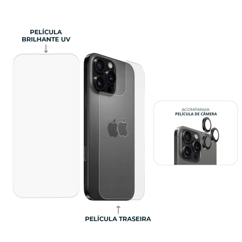 Combo Envelopamento Preto iPhone 16 Pro Max - comprar online