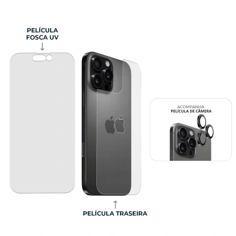 Combo Envelopamento Preto iPhone 16 Pro Max - Phone Store Shop