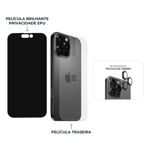 Combo Envelopamento Preto iPhone 16 Pro Max - comprar online