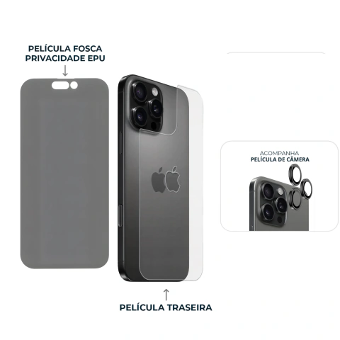 Combo Envelopamento Preto iPhone 16 Pro - comprar online