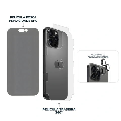 Combo Envelopamento Preto iPhone 16 Pro Max