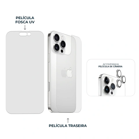 Combo Envelopamento Branco iPhone 16 Pro Max - Phone Store Shop