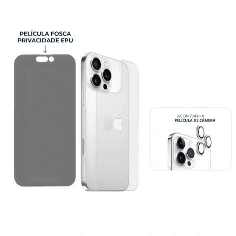 Combo Envelopamento Branco iPhone 16 Pro - comprar online