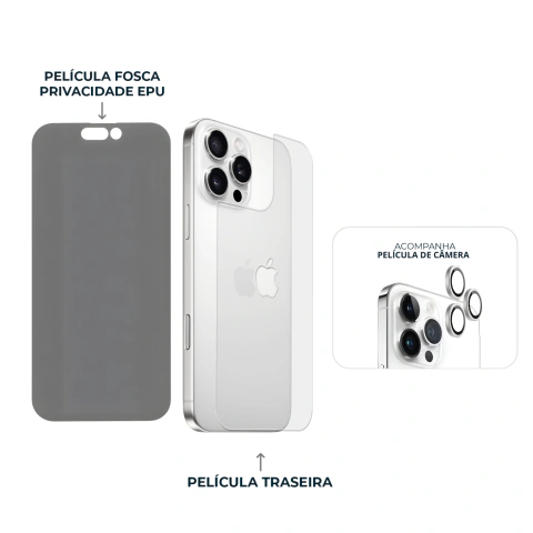 Combo Envelopamento Branco iPhone 16 Pro Max - comprar online