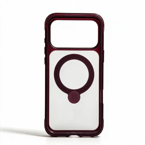 AeroShield Ultra Dark Cherry de frente, com o anel deitado rente à traseira