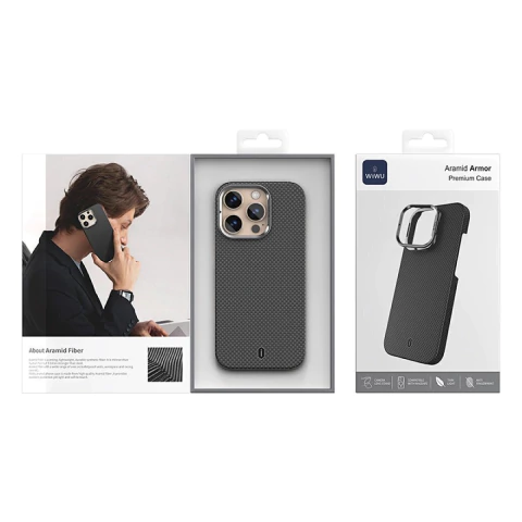 Case Aramid Armor Preta iPhone 16 Pro Max - Phone Store Shop