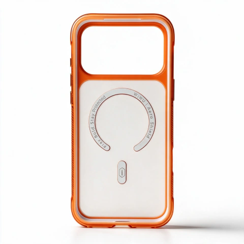 Imagem do Case AeroShield Pro Laranja iPhone 17 Pro Max e 18 Pro Max