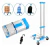 Carrito Carro Plegable Aluminio Multiuso Compras Ruedas Color Azul
