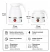 Pava Jarra Electrica Plegable Portatil Viaje Silicona 600ml Color Blanco - comprar online
