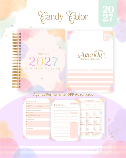 Coleção Candy Color 2027 - Encadernação