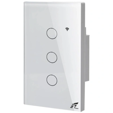 Interruptor Inteligente 3 Botões JWCOM Smart 433mHz - Alexa, Google e Siri - SA-RF268C