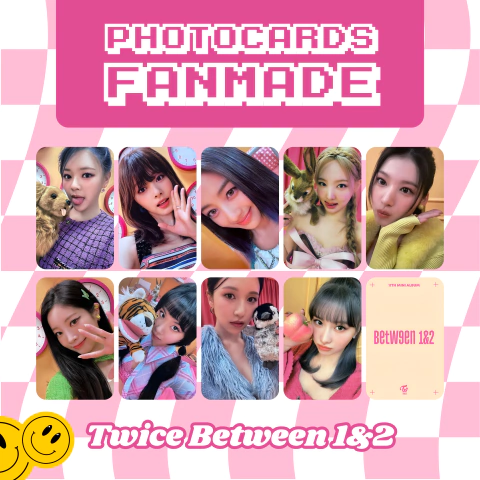 Photocards Fanmades: Twice Between 1&2 - Kit com 9 unidades - OT9 (LEIA A DESCRIÇÃO) - comprar online