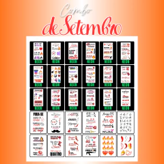 164 tatuagens – Combo de Setembro. Novas cartelas inclusas: 30 cartelas, sendo 18 neon e 12 normais