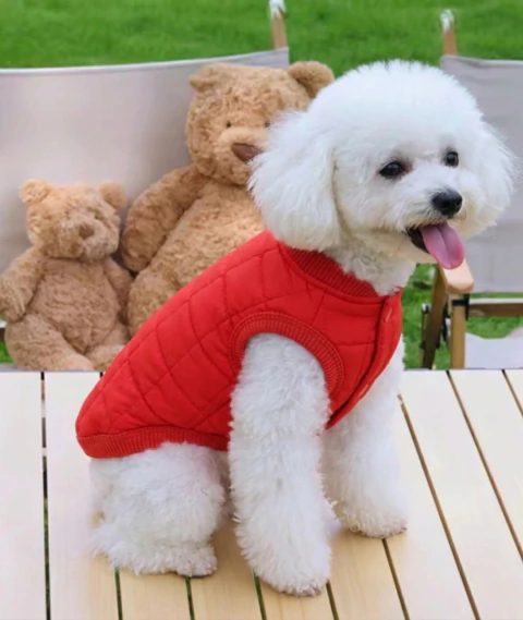 Chaleco con Interior de Peluche -ROJO