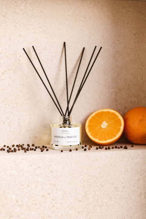 DIFUSOR NARANJA & PIMIENTA VIDRIO