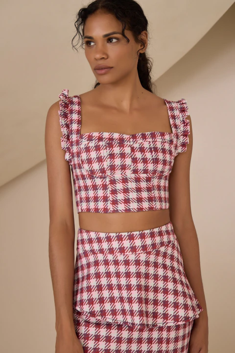 CROPPED PIED POULE RITA