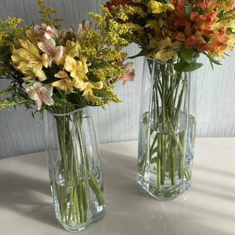 Vaso em Vidro Flor 40cm - comprar online