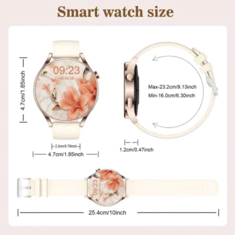 Reloj smartwatch dorado mujer