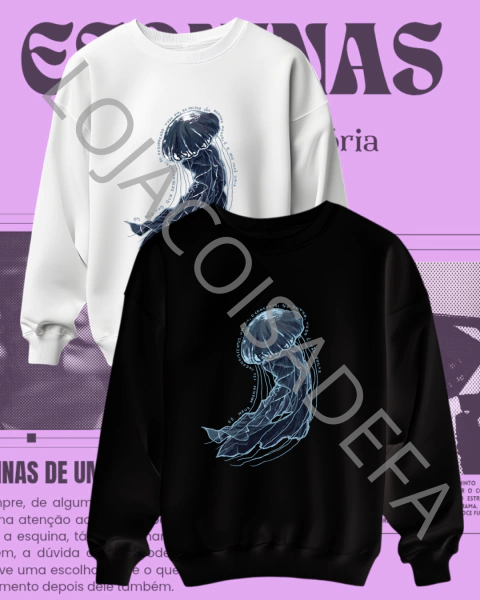 MOLETOM ANAVITÓRIA ESQUINAS - ÁGUA-VIVA (FRENTE ÚNICA)