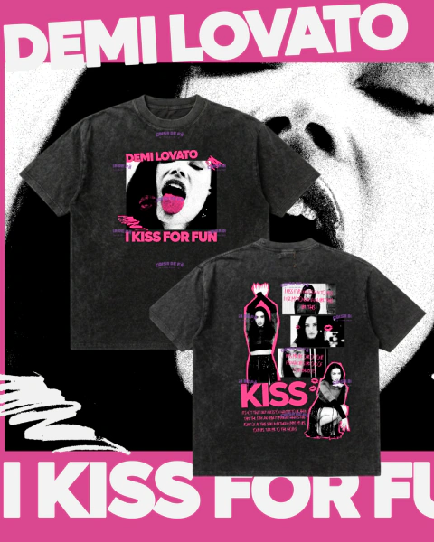 CAMISETA ESTONADA OVERSIZED DEMI LOVATO (KISS)