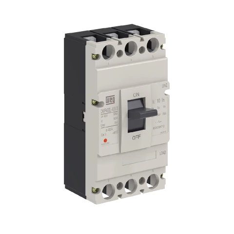 Disjuntor caixa moldada tripolar 400a DWP400 WEG (3x400A)