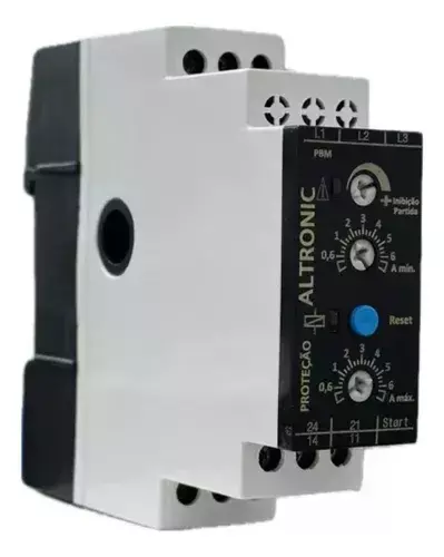 Rele de proteção de bomba PBM trifásico 3-9a TRON