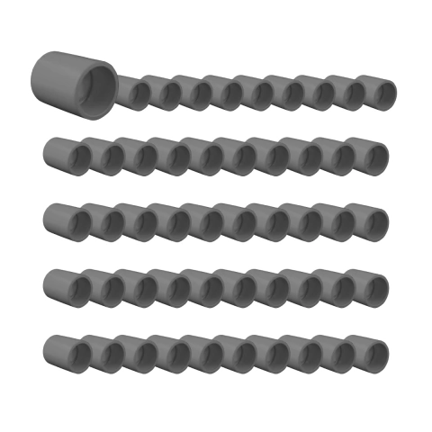 Kit 50 Pcs Luva De Conexão Conduíte Eletroduto Pvc 3/4pol - Cinza