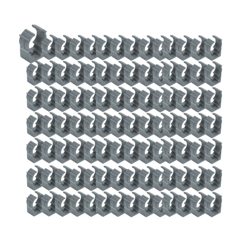 Abraçadeira Nylon P/ Eletroduto Pvc Sobrepor 1pol Kit 100 Unidades - Cinza