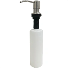 Dispenser de Detergente 350ml Polido Inox 304 de Embutir Para Cozinha