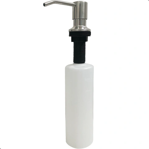 Dispenser de Detergente 350ml Polido Inox 304 de Embutir Para Cozinha