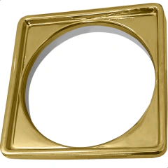 Porta Grelha Dourado 10x10 cm Aço Inox 304 Para Ralo Quadrado