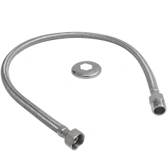 Engate Flexível 80cm Inox 304 Trançado 1/2" Macho x Fêmea