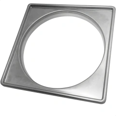 Porta Grelha 10x10 cm Aço Inox 304 Para Ralo Quadrado