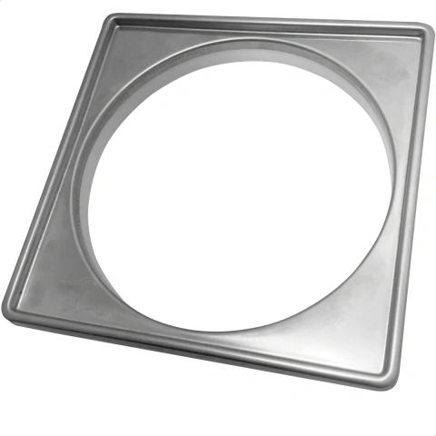 Porta Grelha 10x10 cm Aço Inox 304 Para Ralo Quadrado
