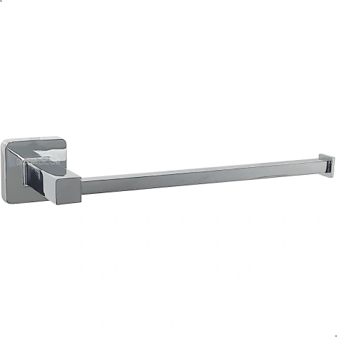 Porta Toalha Reto Cromado Quadrado Metal