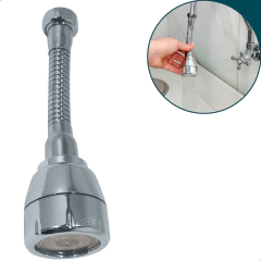 Bico Arejador de Torneira 3 Jatos Cromado ABS Giratório - Extensor