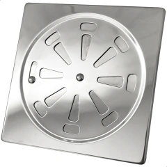 Ralo Abre e Fecha 15x15cm Prata Quadrado Inox