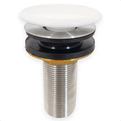 Válvula Click 7/8" Cerâmica Branca Inox