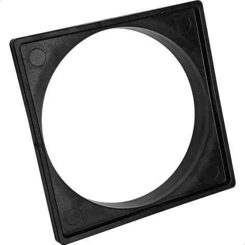Porta Grelha Preto 10x10 cm Plástico Para Ralo Quadrado
